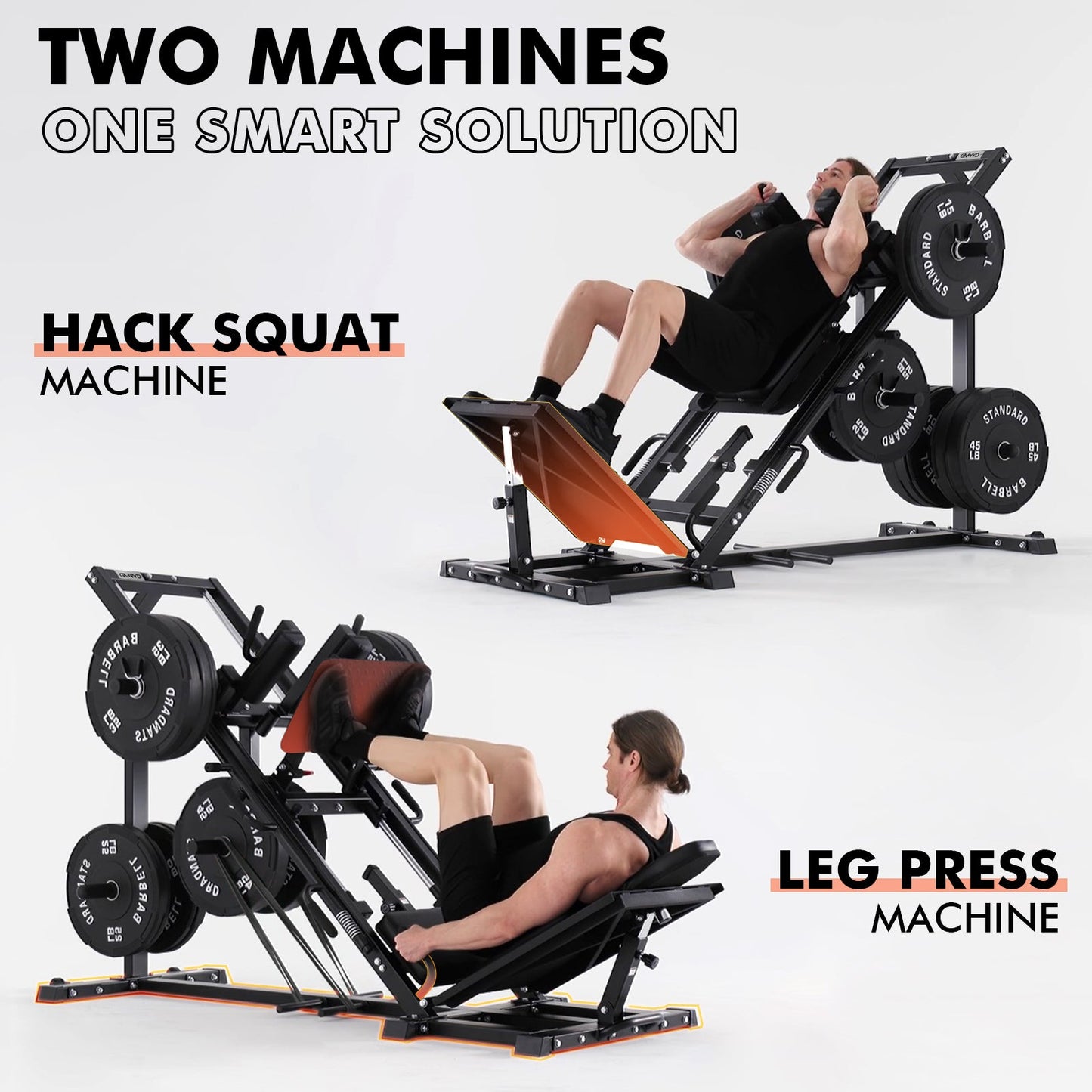 Heavy-duty Home Gym Leg Press Hack Squat Combo Machine DD07