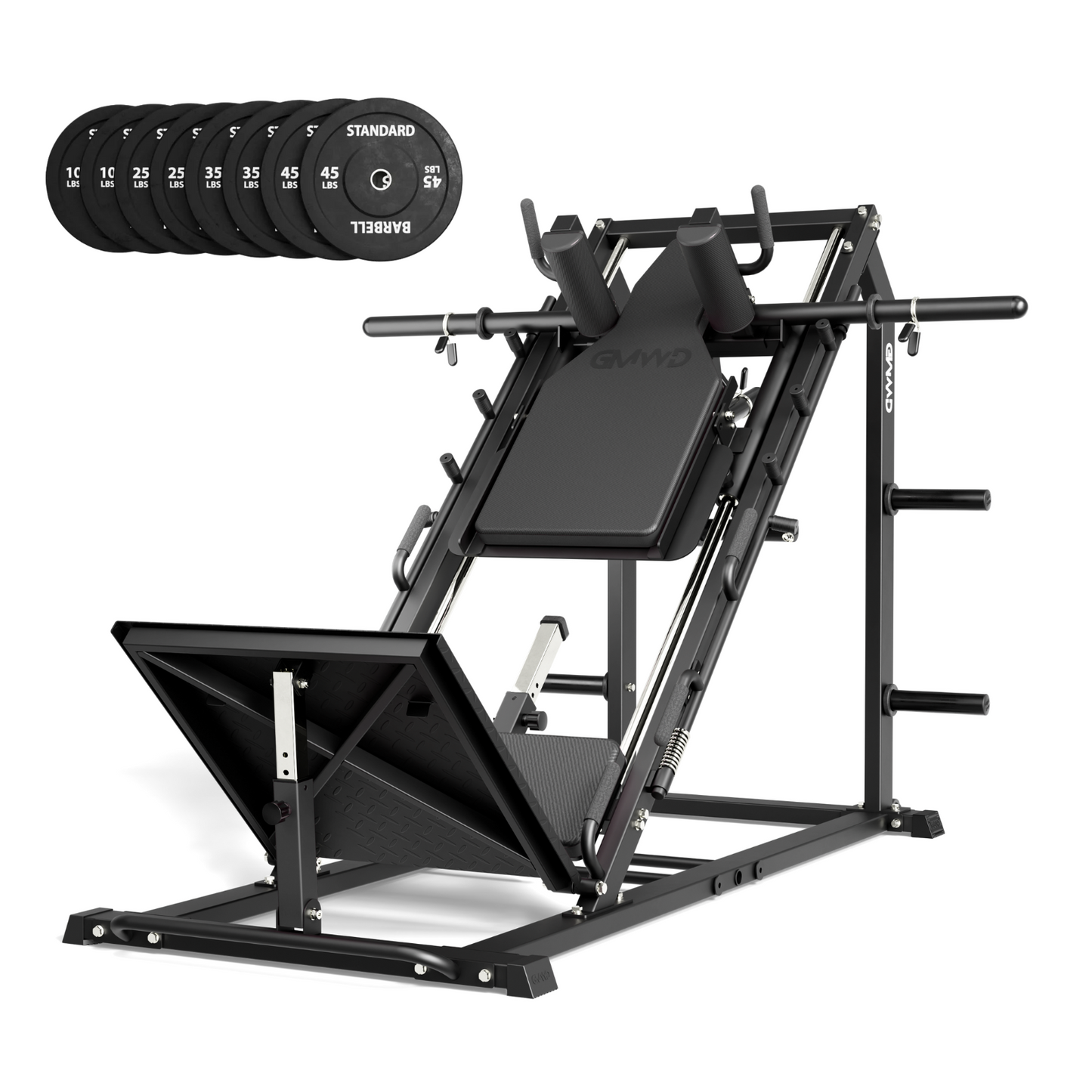 Arete™ 3-In-1 Leg Press Hack Squat Machine With Calf Block