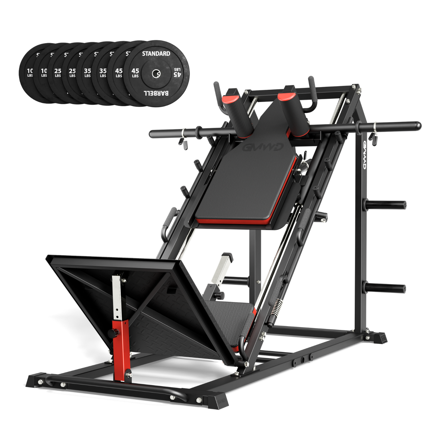 Arete™ 3-In-1 Leg Press Hack Squat Machine With Calf Block
