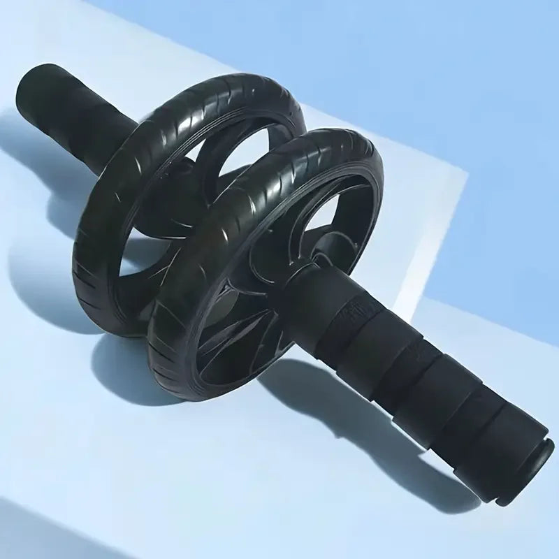 Silent Two-Wheel Abdominal Roller - Pvc and Stainless Steel Material, Suitable for Core Strength Training and Fitness Enthusiasts, Abdominal Muscle Roller, Sports Equipment
