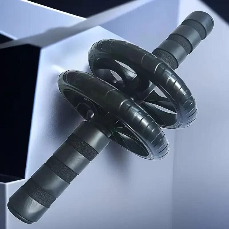 Silent Two-Wheel Abdominal Roller - Pvc and Stainless Steel Material, Suitable for Core Strength Training and Fitness Enthusiasts, Abdominal Muscle Roller, Sports Equipment