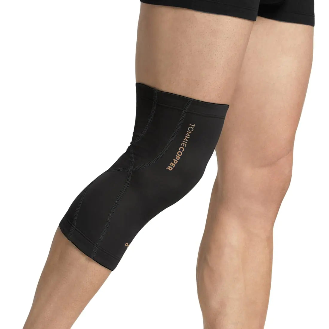 Tommie Copper Performance Compression Knee Sleeve – Knee Brace for Joint Support – Black (Small)