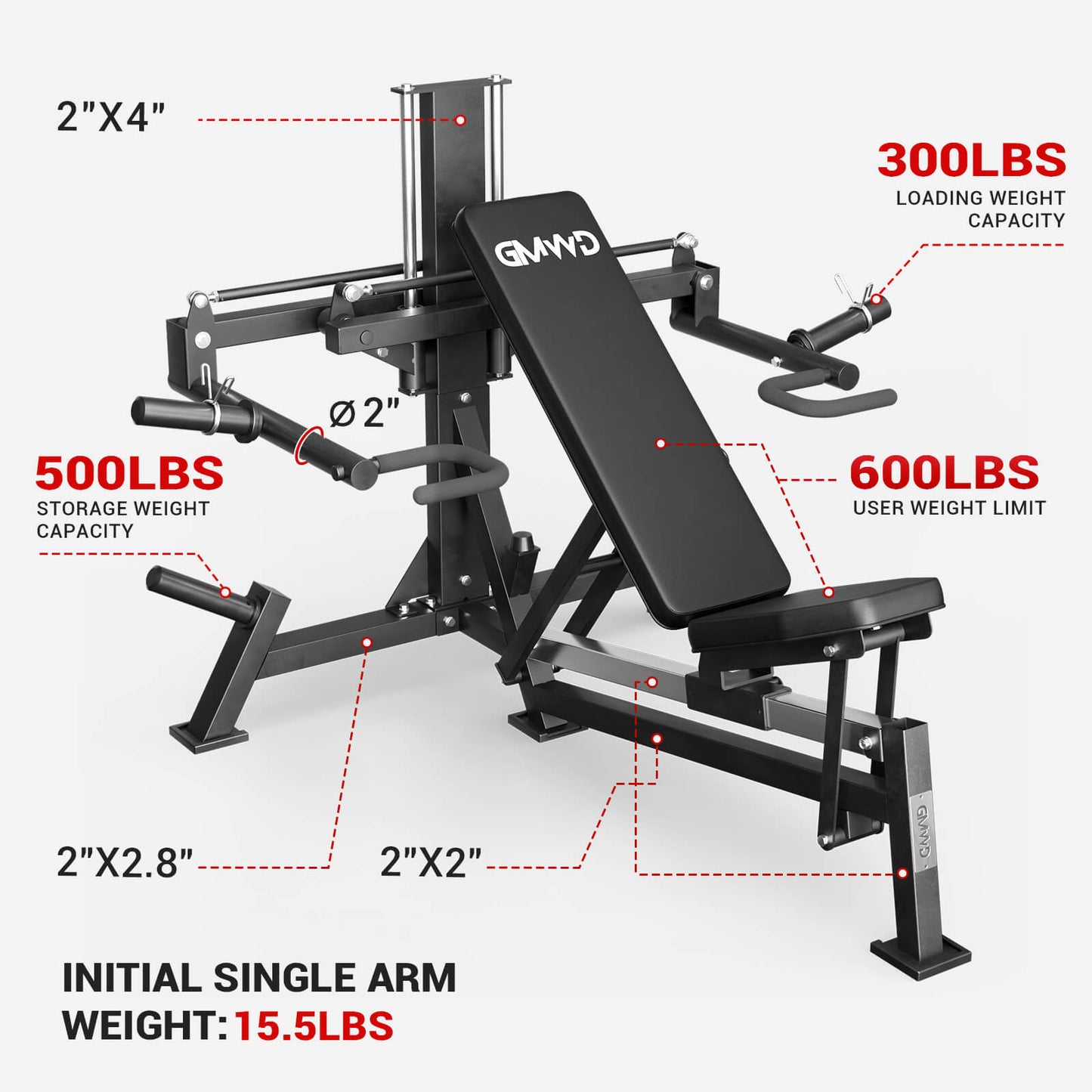 3-in-1  Bench Press Shoulder Press Machine V7