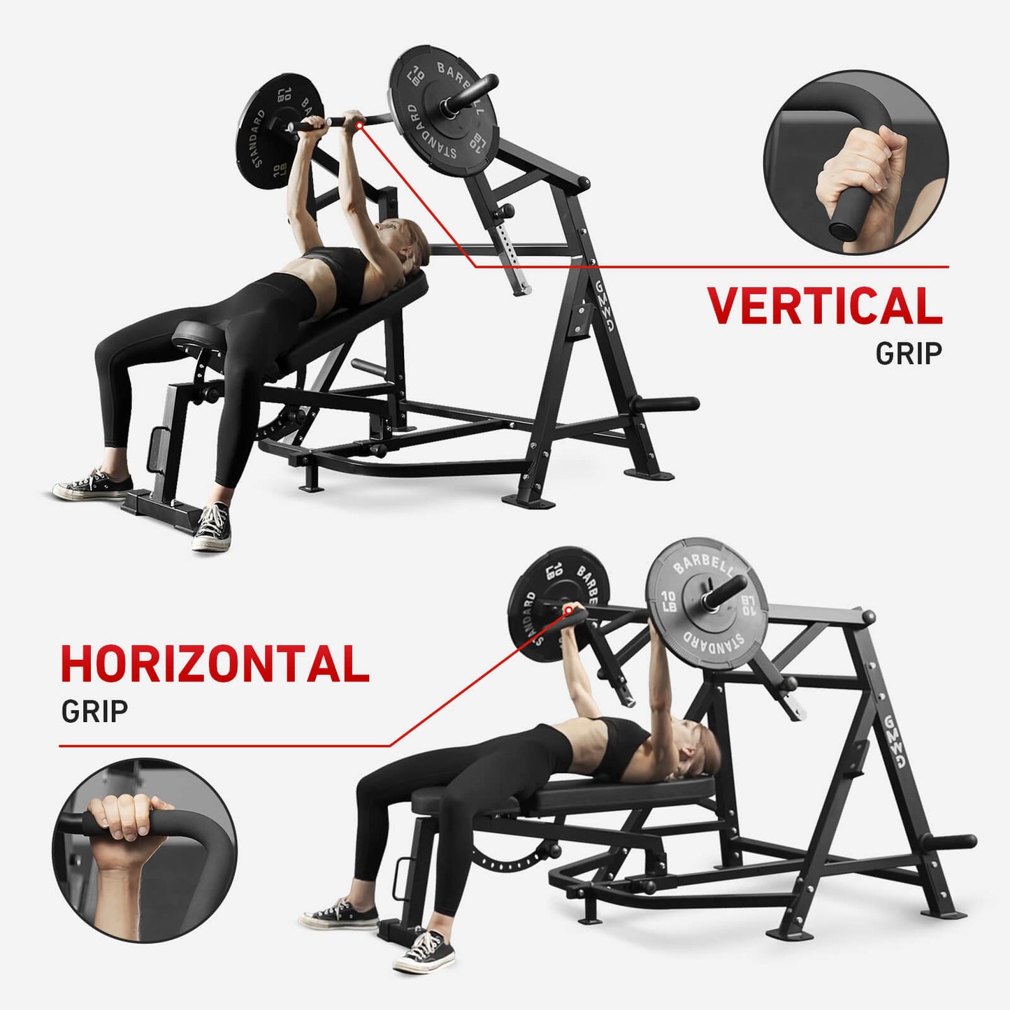 Incline/Decline/Flat Chest Press Machine V3