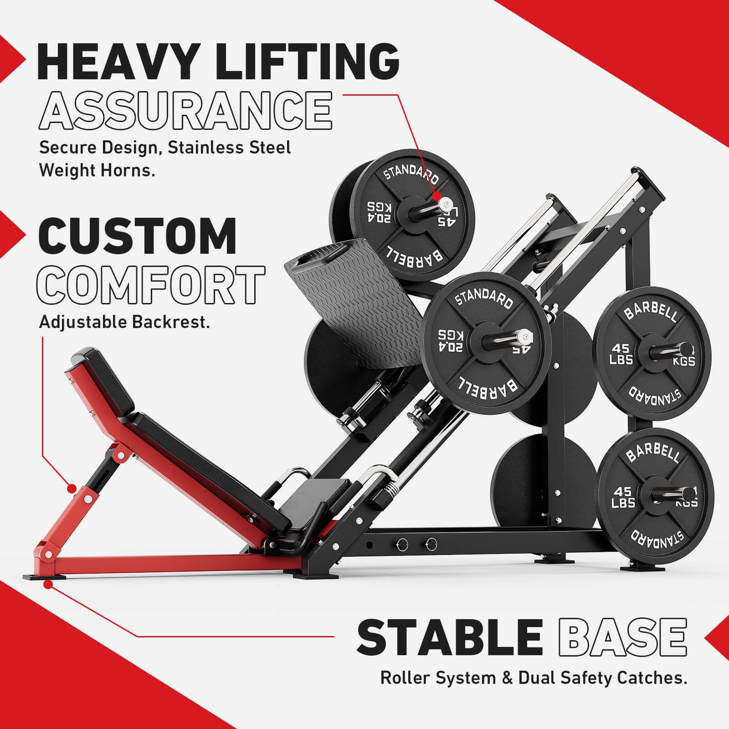 Professional 45 Degree Leg Press Machine for Home LP01