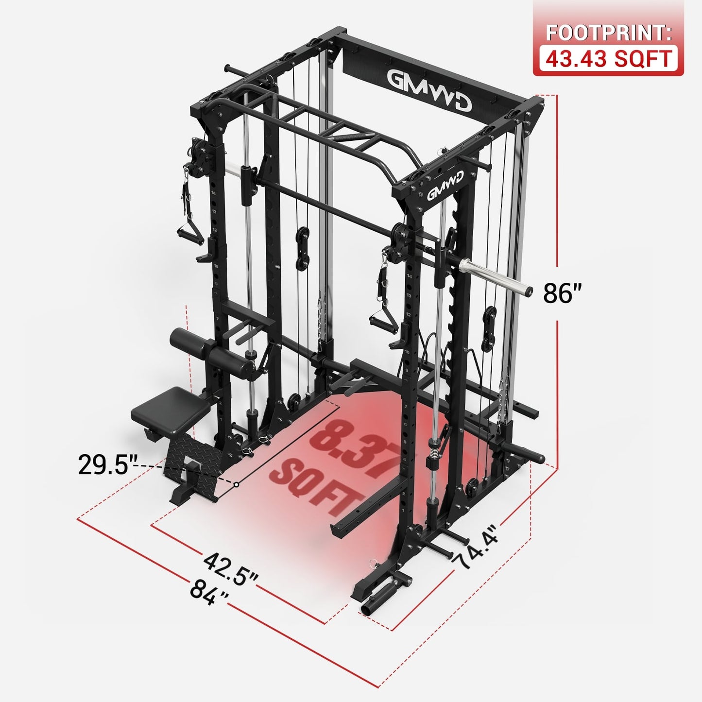 All-In-One Smith Machine with Functional Trainer SM12 2.0